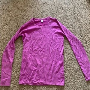 Size 8 pink Lululemon long sleeve